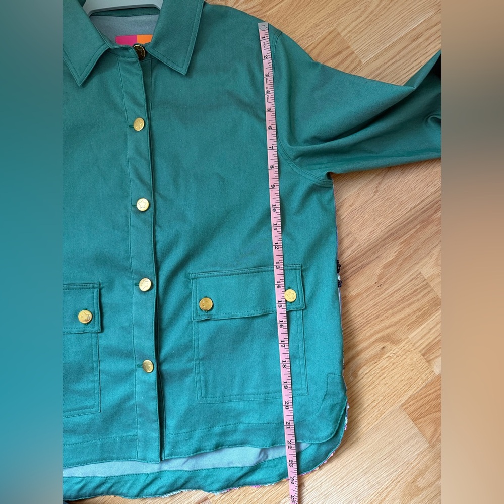 Vilagallo Embroidered Sequin Jacket Women’s 40 Green Floral Back Statement Spain - Picture 12 of 15